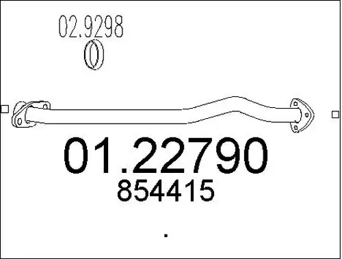 изпускателна тръба MTS 01.22790