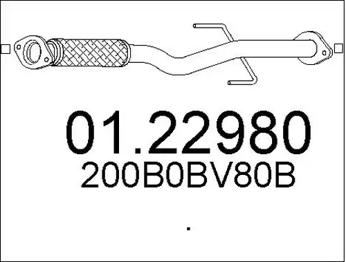 изпускателна тръба MTS 01.22980