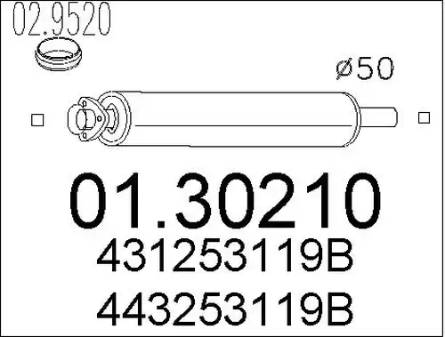 предно гърне MTS 01.30210