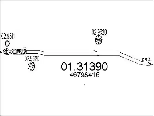 предно гърне MTS 01.31390