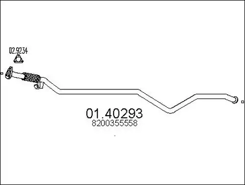 изпускателна тръба MTS 01.40293