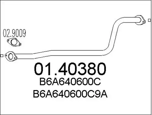 изпускателна тръба MTS 01.40380