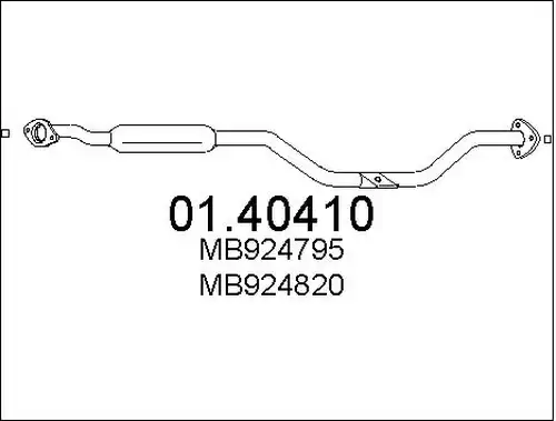 изпускателна тръба MTS 01.40410