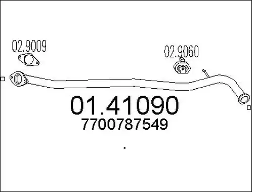 изпускателна тръба MTS 01.41090