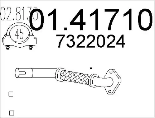 изпускателна тръба MTS 01.41710