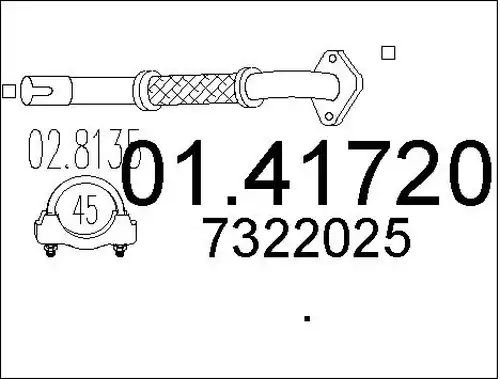 изпускателна тръба MTS 01.41720