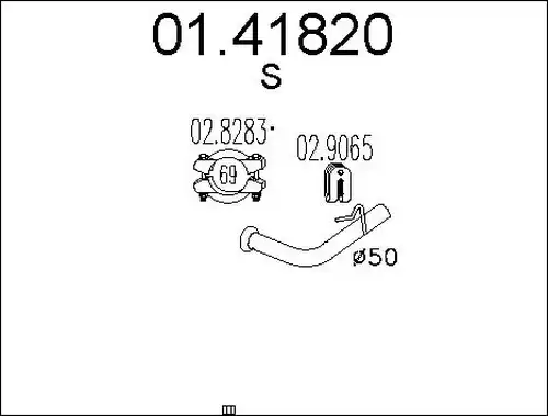изпускателна тръба MTS 01.41820