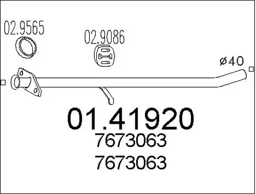 изпускателна тръба MTS 01.41920