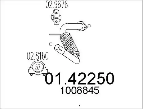 изпускателна тръба MTS 01.42250