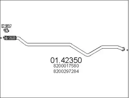 изпускателна тръба MTS 01.42350