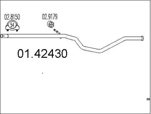 изпускателна тръба MTS 01.42430