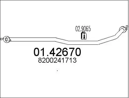 изпускателна тръба MTS 01.42670