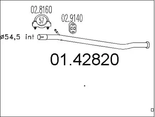 изпускателна тръба MTS 01.42820