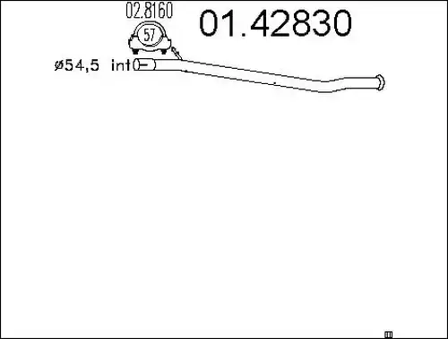 изпускателна тръба MTS 01.42830