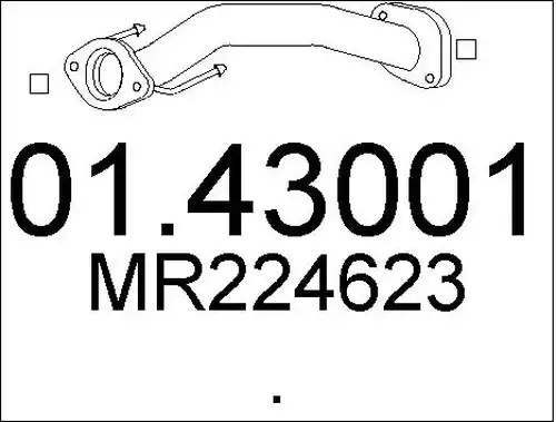 изпускателна тръба MTS 01.43001