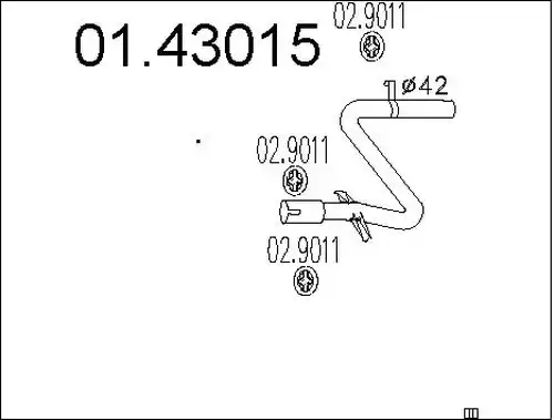 изпускателна тръба MTS 01.43015