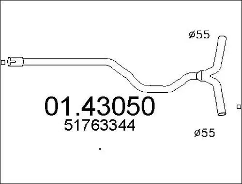 изпускателна тръба MTS 01.43050