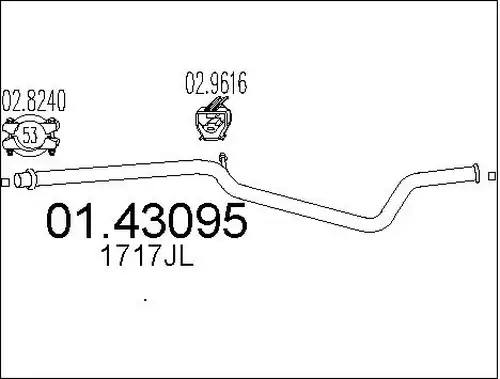 изпускателна тръба MTS 01.43095