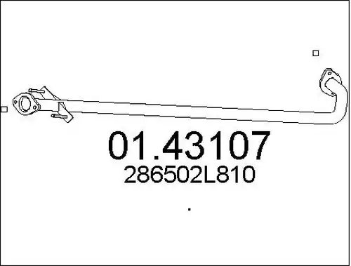 изпускателна тръба MTS 01.43107