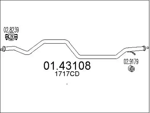 изпускателна тръба MTS 01.43108