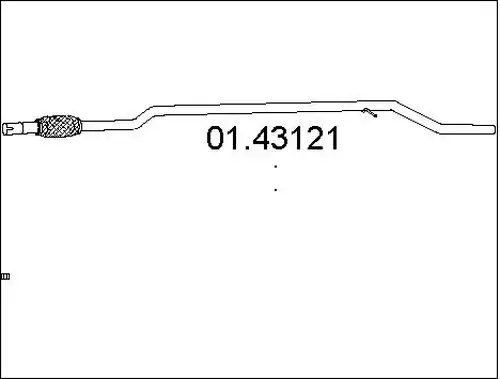 изпускателна тръба MTS 01.43121