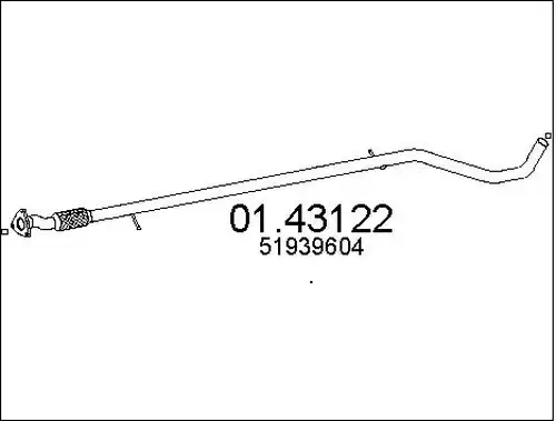 изпускателна тръба MTS 01.43122