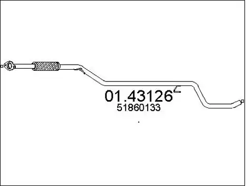 изпускателна тръба MTS 01.43126