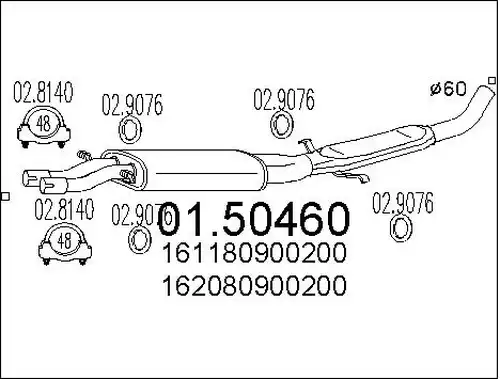 средно гърне MTS 01.50460