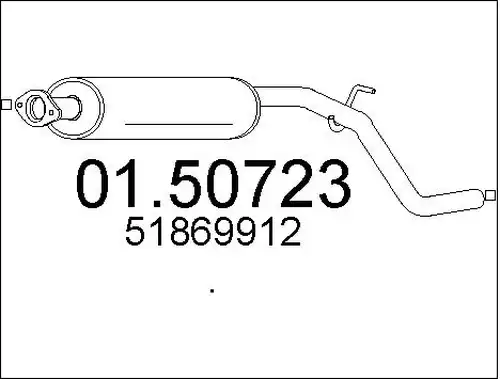 изпускателна тръба MTS 01.50723