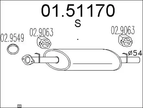 средно гърне MTS 01.51170