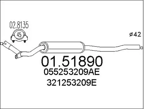 предно гърне MTS 01.51890