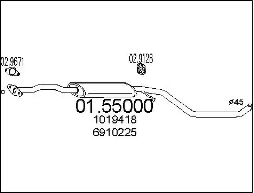 средно гърне MTS 01.55000