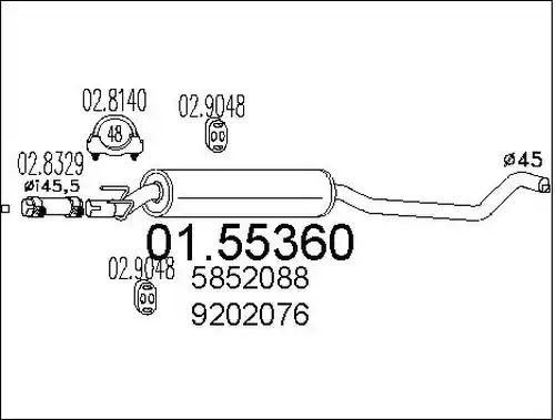 средно гърне MTS 01.55360