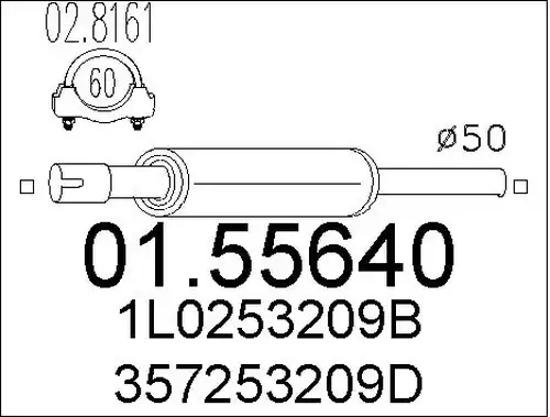 предно гърне MTS 01.55640