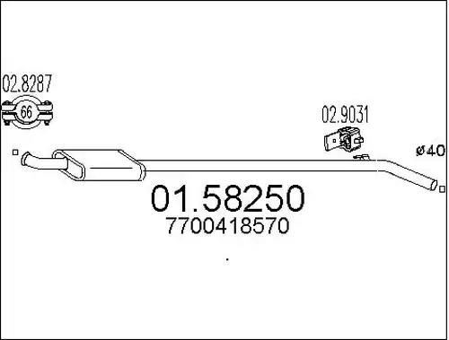 средно гърне MTS 01.58250