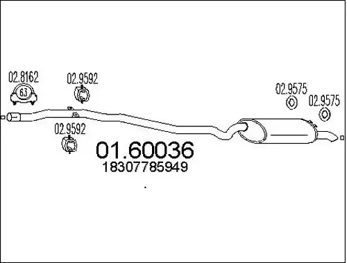 крайно гърне MTS 01.60036