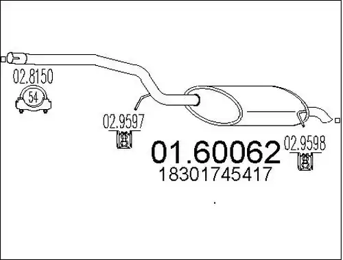 крайно гърне MTS 01.60062