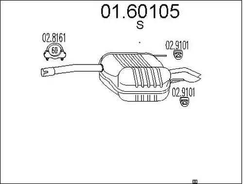 крайно гърне MTS 01.60105