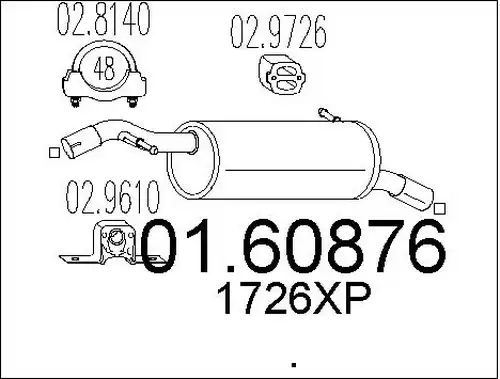 крайно гърне MTS 01.60876