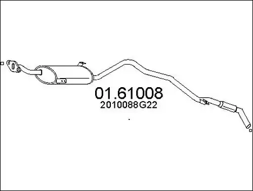 изпускателна тръба MTS 01.61008