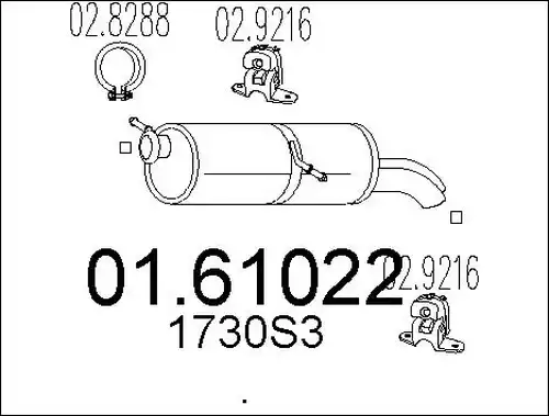 крайно гърне MTS 01.61022