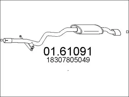 крайно гърне MTS 01.61091