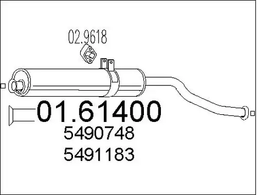 крайно гърне MTS 01.61400