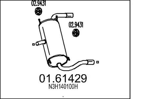 крайно гърне MTS 01.61429