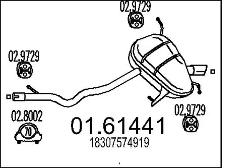 крайно гърне MTS 01.61441