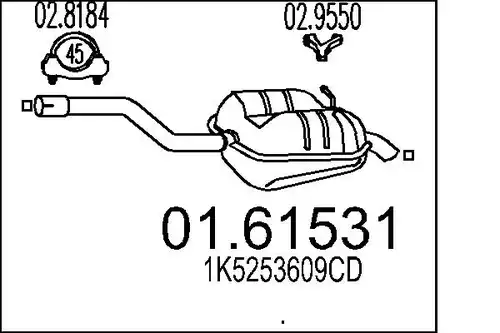 крайно гърне MTS 01.61531