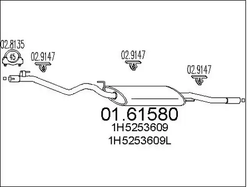 крайно гърне MTS 01.61580