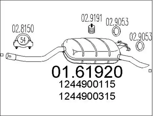 крайно гърне MTS 01.61920