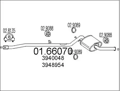 крайно гърне MTS 01.66070