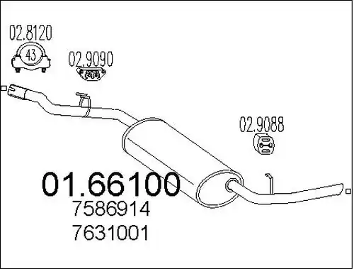 крайно гърне MTS 01.66100